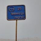 RTZ Television Zagreb Croatian Television HTV, old vintage pin, badge, lapel !