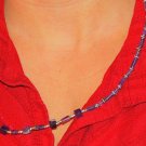 Amethyst tube necklace