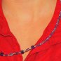 Amethyst tube necklace