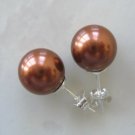 10mm Brown South Sea Shell Pearl Earrings FREE SHIPPING 10mm Brown South Sea Shell Pearl Earrings FREE SHIPPING