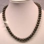 Brown Cultured Pearl Necklace 14k Yellow Gold Clasp FREE SHIPPING