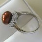 10-11M CULTURED Brown PEARL & CUBIC ZIRCONIA ART DECO RING