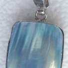 Blue Mabe Pearl Sterling Silver Pendant Enhancer