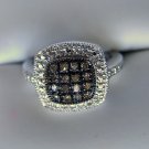 .20 CT Brown Diamond Ring - Pave Detail Design Sz7