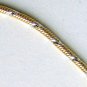 Italy Sterling Silver & Gold Braided Ankle Bracelet 9"