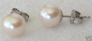 White Akoya Pearl 14K White Gold Earrings 7.0-7.5mm