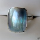 Blue Mabe Pearl Sterling Silver Ring Blue Mabe Pearl Sterling Silver Ring