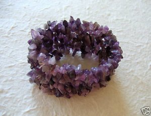 Amethyst Nugget Stretch Bracelet