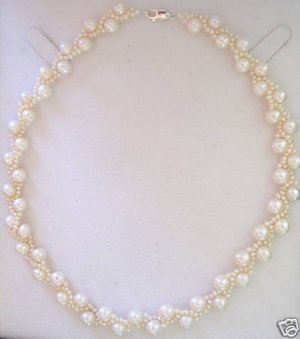 7-7.5mm Fine White Cultured Pearl Necklace
