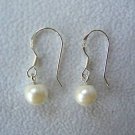 6mm White Cream Akoya Pearl Dangle Earrings 6mm White Cream Akoya Pearl Dangle Earrings