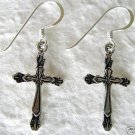 Sterling Silver Holy Cross Dangle Earrings Sterling Silver Holy Cross Dangle Earrings
