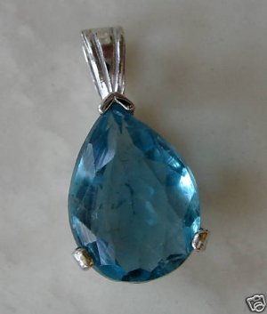 12.85 ct Blue Fluorite Silver Pendant