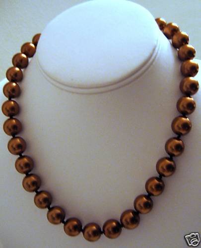 18" South Sea Shell Brown Pearl Necklace 12mm