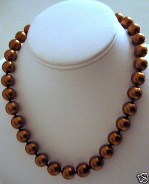 18" South Sea Shell Brown Pearl Necklace 12mm