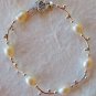 8-9mm White Pearl SS Necklace and Dangle Earrings Set