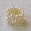 White Freshwater Pearl Stretch Ring