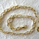 Italy Sterling Silver & 14k Gold Bracelet 8" Italy Sterling Silver & 14k Gold Bracelet 8"