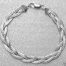 Reversible Braided Italian Sterling Silvr 7.5" Bracelet Reversible Braided Italian Sterling Silvr 7.5" Bracelet