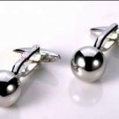 12mm Ball Stainless Steel Plated Copper Cufflinks