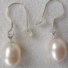 8-9mm White Freshwater Pearl Dangle Earrings 8-9mm White Freshwater Pearl Dangle Earrings