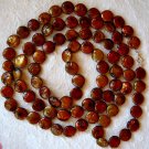 48" Designer Brown Coin Pearl Necklace & Earrings