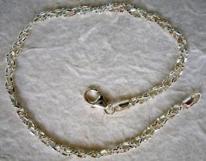 Italian Made Braided Sterling Silver Bracelet 8"