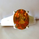 1.75ct Genuine Maderia Citrine Sterling Silver Ring
