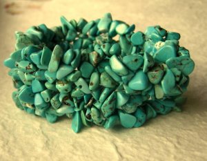 Turquoise Nugget Stretch Bracelet