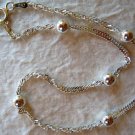 Italian Diamond Cut Sterling Silver Ankle Bracelet 9"