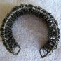 Metal Cuff Bracelet Acrylic Glass Beads Gray Tones