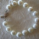 7" White Mother of Pearl Bracelet 10mm Sterling Silver 7" White Mother of Pearl Bracelet 10mm Sterling Silver
