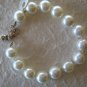 7" White Mother of Pearl Bracelet 10mm Sterling Silver
