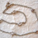 Sterling Silver and CZ Tin Cup Anklet 9" Sterling Silver and CZ Tin Cup Anklet 9"