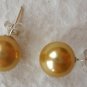 Mother of Pearl Champagne Earring Sterling Studs - 10mm