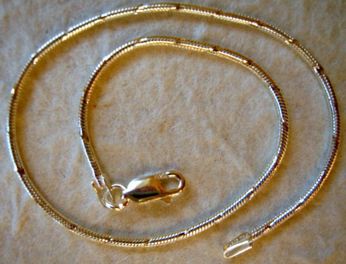 Italy Sterling Silver Diamond Cut Ankle Bracelet 9"