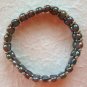 Handmade Two-Strand Black Cultured Pearl Stretch Bracelet