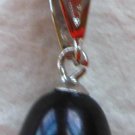 Black Pearl Sterling Silver Pendant Enhancer