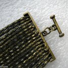 Antiqued Gold Tone Metal Chain Toggle Bracelet 7" Antiqued Gold Tone Metal Chain Toggle Bracelet 7"