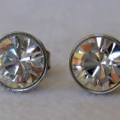 White Swarovski Crystal Stainless Steel Earrings