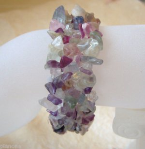 Fluorite Nugget Stretch Bracelet