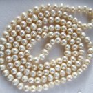 48" Cream Color Freshwater Cultured Pearl Necklace 48" Cream Color Freshwater Cultured Pearl Necklace