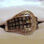 .25 CT Brown Diamond Ring - Buckle Design Size 9