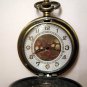 Filigree Copper Plated Pocket Watch with Chain