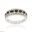 .10 CT Genuine Black Diamond Eternity Ring Sterling Silver .925 .10 CT Genuine Black Diamond Eternity Ring Sterling Silver .925