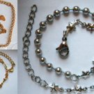 Stainless Steel Star or Heart Anklet - Gold, Rose, Slvr Stainless Steel Star or Heart Anklet - Gold, Rose, Slvr