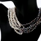 Black and White Freshwater Cultured Pearl Necklace Black and White Freshwater Cultured Pearl Necklace