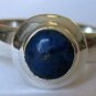 Deep Blue Lapis .925 Silver Ring Round Shape