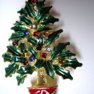 Christmas Tree Pin Brooch with Crystals Christmas Tree Pin Brooch with Crystals