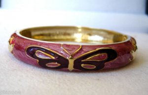Cloisonne Enamel Flower/Butterfly Bangle Multiple Color