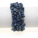 Blue Lapis Lazuli Nugget Chip Stretch Bracelet